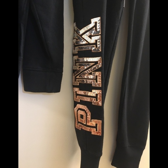 44. Pink Victoria Secret Sweatshirt Jogger Set XS - Picture 3 of 10